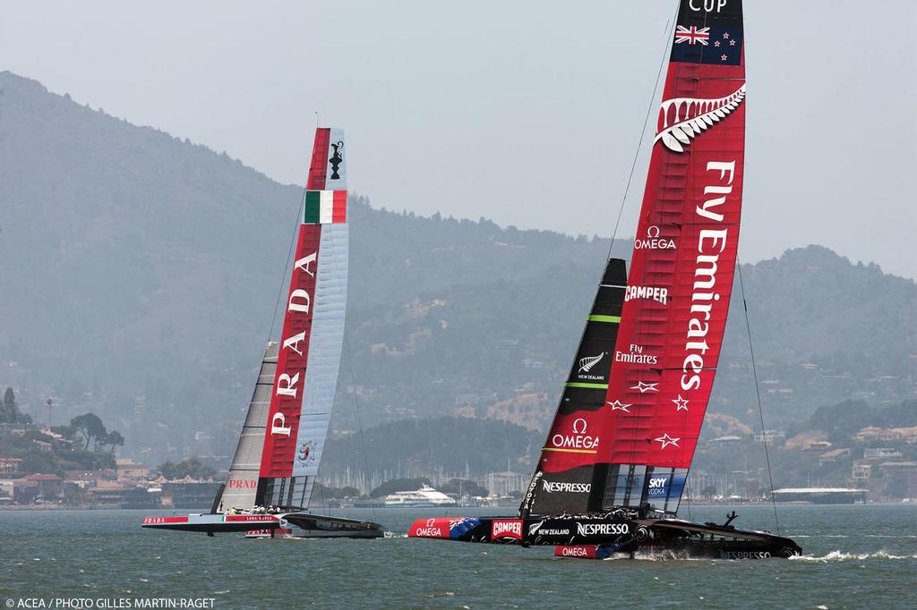 34th America’s Cup - Luna Rossa and Emirates Team NZ © ACEA - Photo Gilles Martin-Raget http://photo.americascup.com/