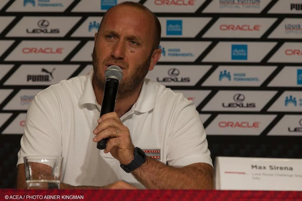 Luna Rossa Skipper, Max Sirena - 34th America&rsquo;s Cup - Press Conference with Skippers photo copyright Americas Cup Media www.americascup.com taken at  and featuring the  class