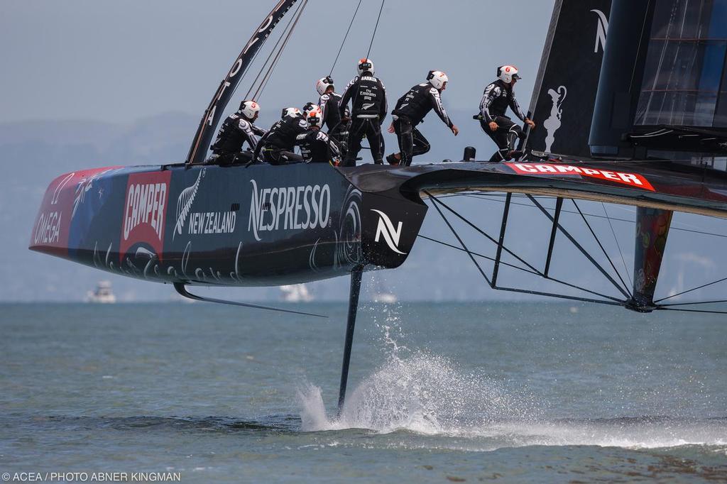 34th America’s Cup - Day 1 of racing for the Louis Vuitton Cup, Emirates Team NZ photo copyright ACEA / Photo Abner Kingman http://photo.americascup.com taken at  and featuring the  class