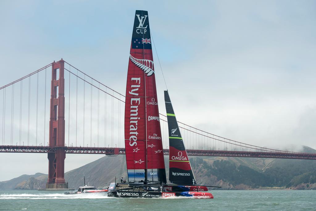 Emirates Team New Zealand practice and testing with the AC72, NZL5 in San francisco. 5/6/2013 © Chris Cameron/ETNZ http://www.chriscameron.co.nz
