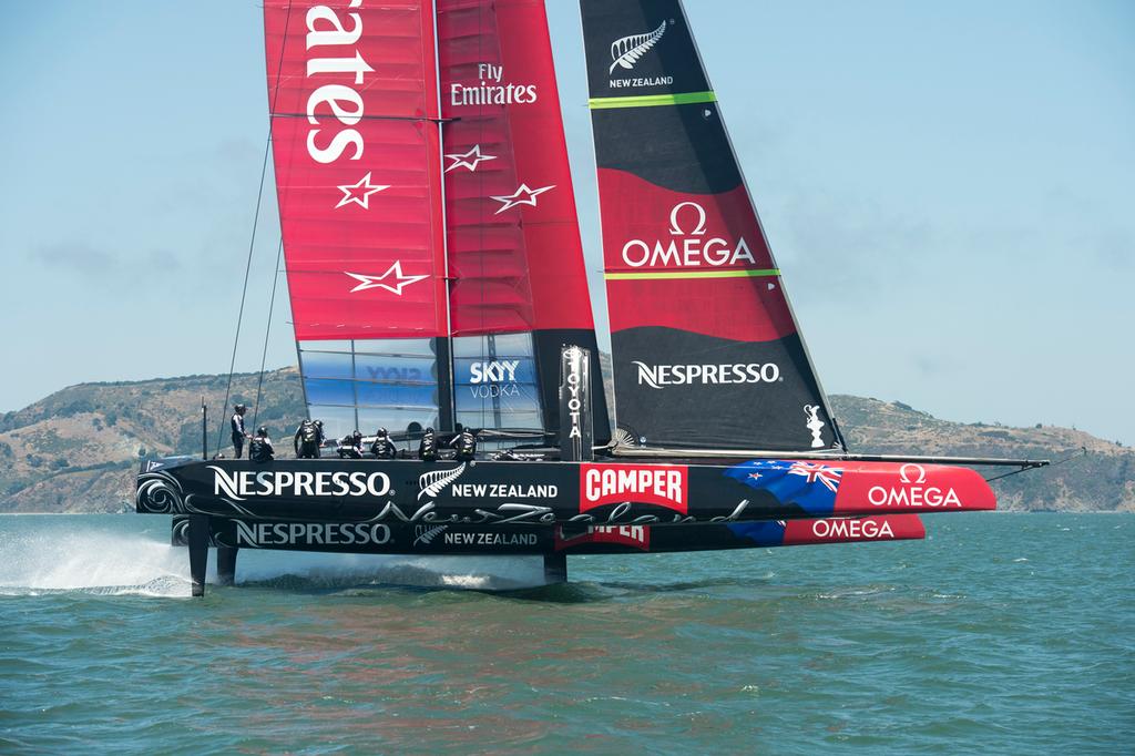 Emirates Team New Zealand practice and testing with the AC72, NZL5 in San Francisco. 5/6/2013 photo copyright Chris Cameron/ETNZ http://www.chriscameron.co.nz taken at  and featuring the  class