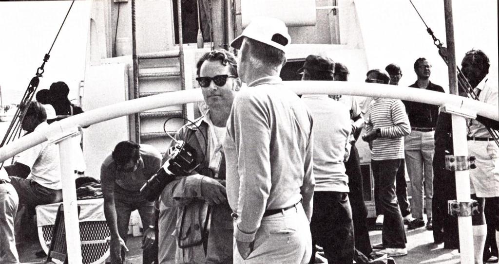 Media aboard on of the press boats, the Coast Guard cutter, Point Turner - 1970 America’s Cup - Intrepid vs Gretel II photo copyright SW taken at  and featuring the  class