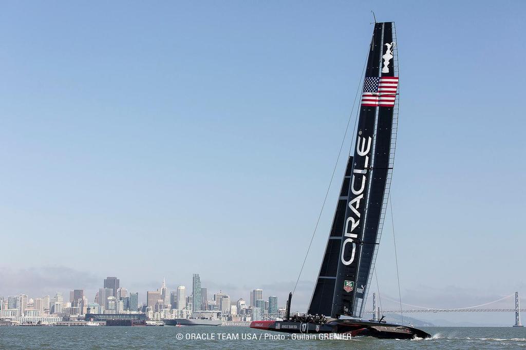 Boat 2 First Sail / SFO April Testing Session / ORACLE TEAM USA / San Francisco (USA) / 24-04-2013 &copy; Guilain Grenier Oracle Team USA http://www.oracleteamusamedia.com/