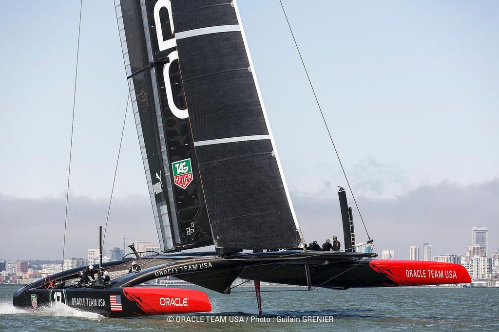 Boat 2 First Sail / SFO April Testing Session / ORACLE TEAM USA / San Francisco (USA) / 24-04-2013 photo copyright Guilain Grenier Oracle Team USA http://www.oracleteamusamedia.com/ taken at  and featuring the  class