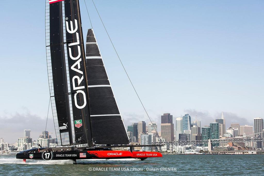 Boat 2 First Sail / SFO April Testing Session / ORACLE TEAM USA / San Francisco (USA) / 24-04-2013 photo copyright Guilain Grenier Oracle Team USA http://www.oracleteamusamedia.com/ taken at  and featuring the  class