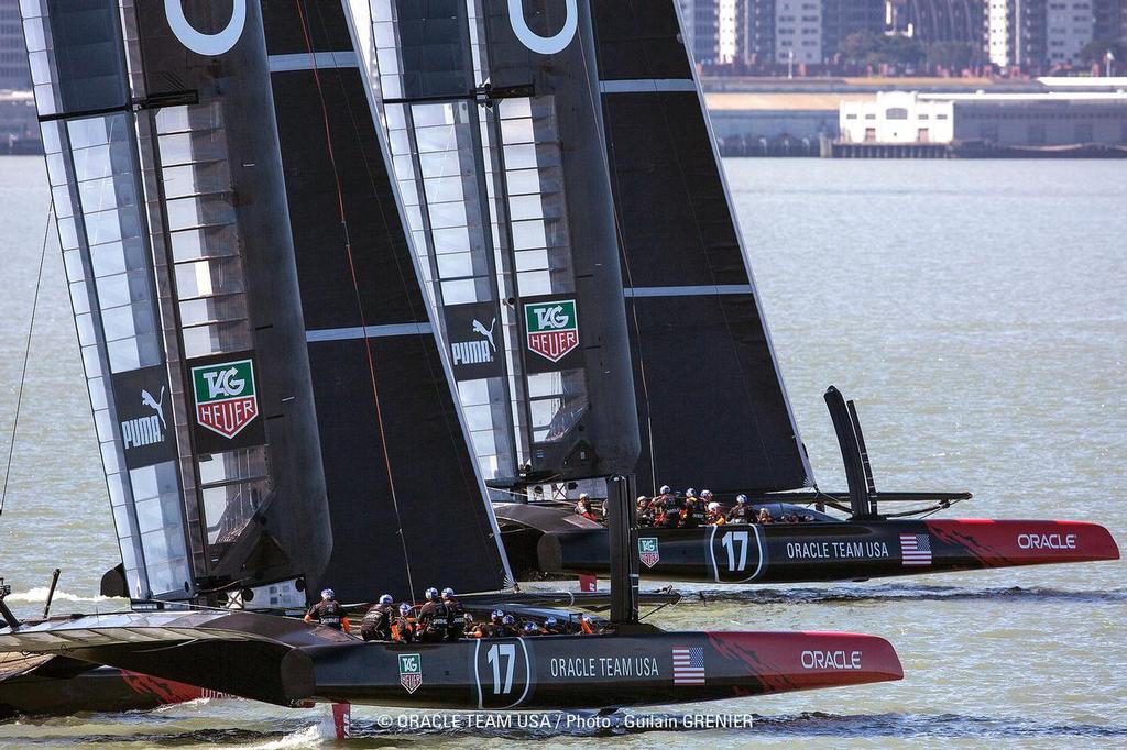 Aerials 2 Boats Testing / SFO June Testing Session / ORACLE TEAM USA / San Francisco (USA) / 26-06-2013 © Guilain Grenier Oracle Team USA http://www.oracleteamusamedia.com/