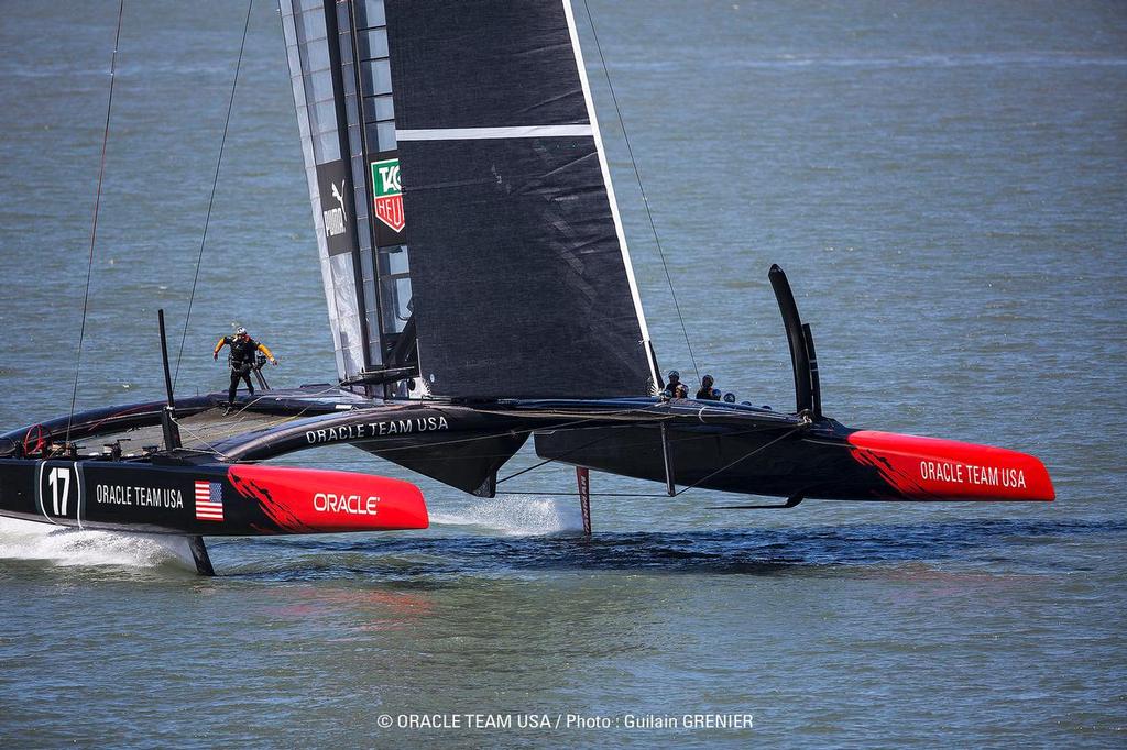 Oracle Team USA testing in San Francisco earlier this week photo copyright Guilain Grenier Oracle Team USA http://www.oracleteamusamedia.com/ taken at  and featuring the  class
