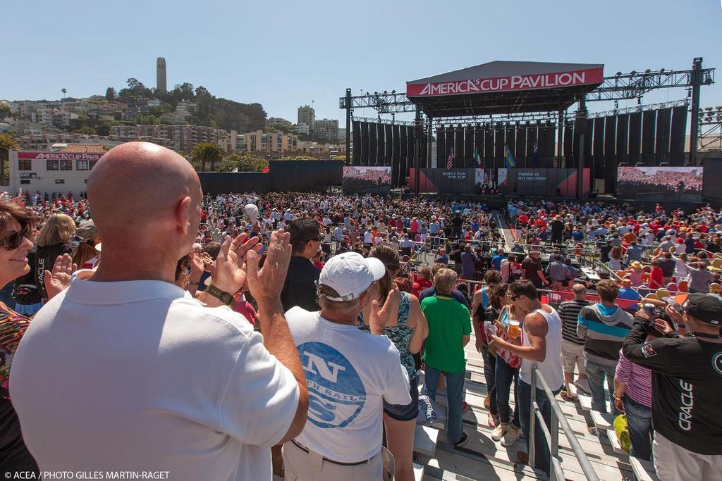 Opening Day, 34th America&rsquo;s Cup, San Francisco, July 4 2013 photo copyright ACEA - Photo Gilles Martin-Raget http://photo.americascup.com/ taken at  and featuring the  class