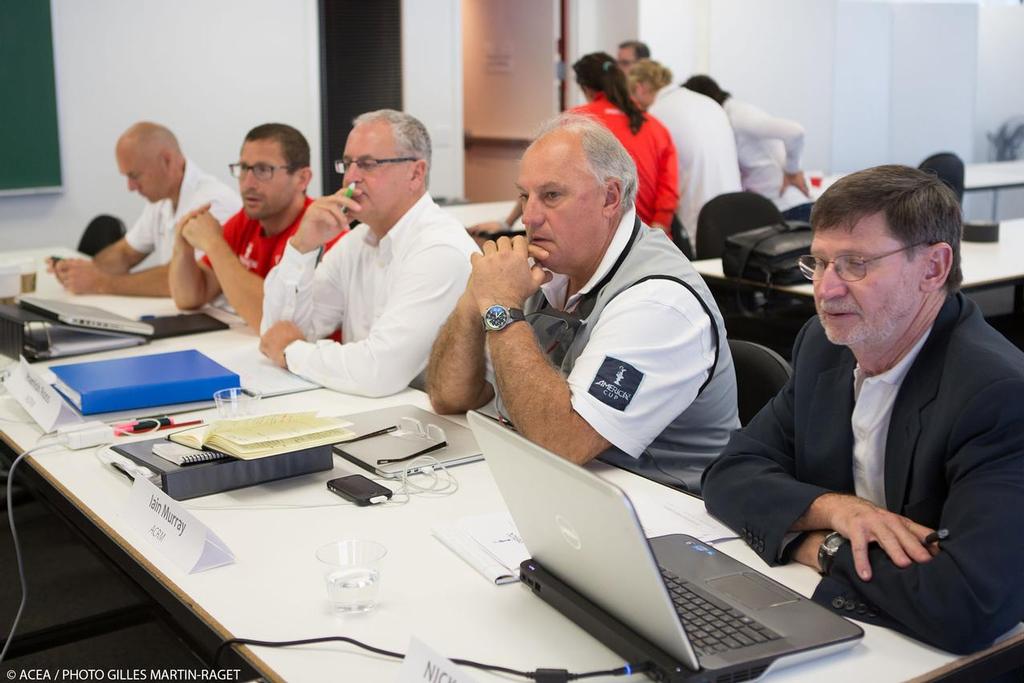 08/07/2013 - San Francisco (USA,CA) - 34th America's Cup - Jury Meeting, July 8 photo copyright ACEA - Photo Gilles Martin-Raget http://photo.americascup.com/ taken at  and featuring the  class