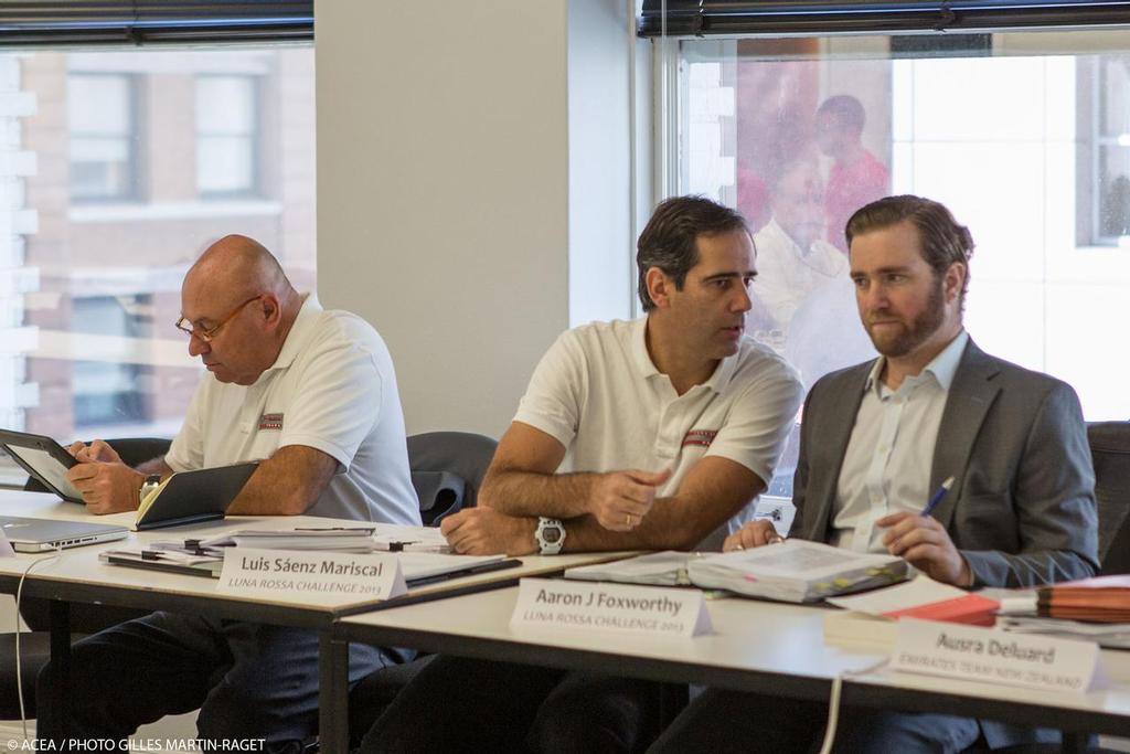 08/07/2013 - San Francisco (USA,CA) - 34th America's Cup - Jury Meeting, July 8 photo copyright ACEA - Photo Gilles Martin-Raget http://photo.americascup.com/ taken at  and featuring the  class