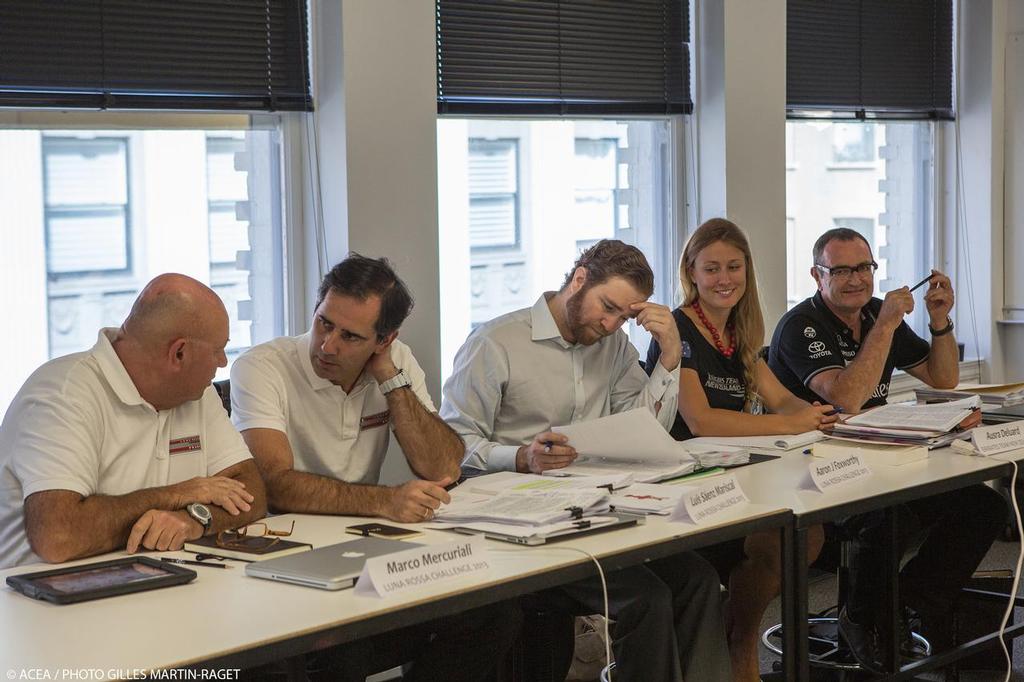 08/07/2013 - San Francisco (USA,CA) - 34th America's Cup - Jury Meeting, July 8 photo copyright ACEA - Photo Gilles Martin-Raget http://photo.americascup.com/ taken at  and featuring the  class