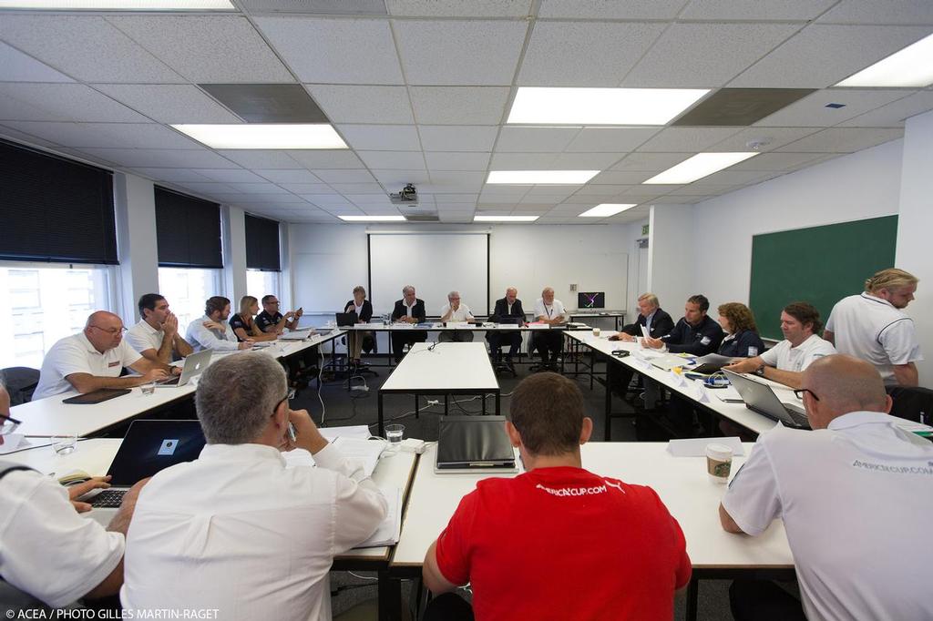 08/07/2013 - San Francisco (USA,CA) - 34th America's Cup - Jury Meeting, July 8 photo copyright ACEA - Photo Gilles Martin-Raget http://photo.americascup.com/ taken at  and featuring the  class