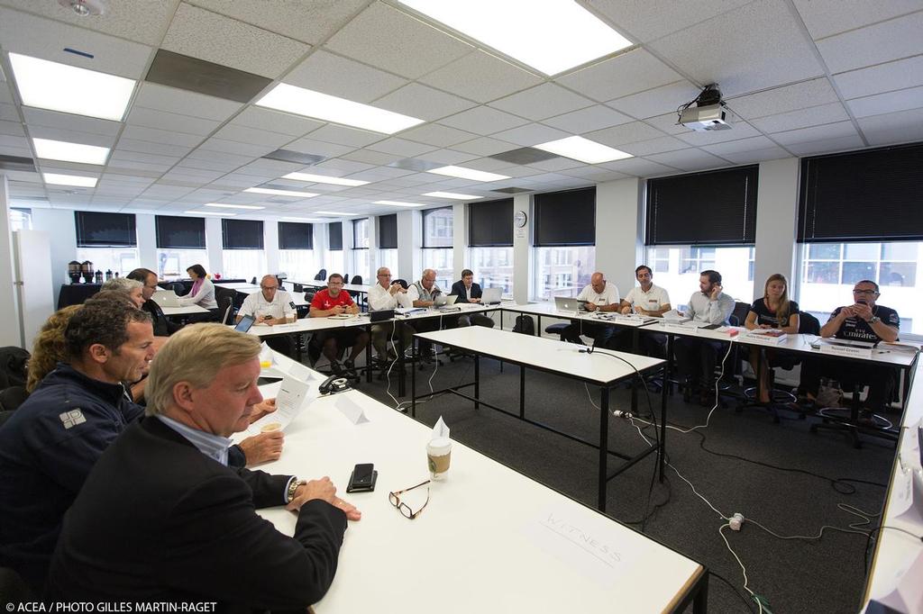 08/07/2013 - San Francisco (USA,CA) - 34th America's Cup - Jury Meeting, July 8 photo copyright ACEA - Photo Gilles Martin-Raget http://photo.americascup.com/ taken at  and featuring the  class