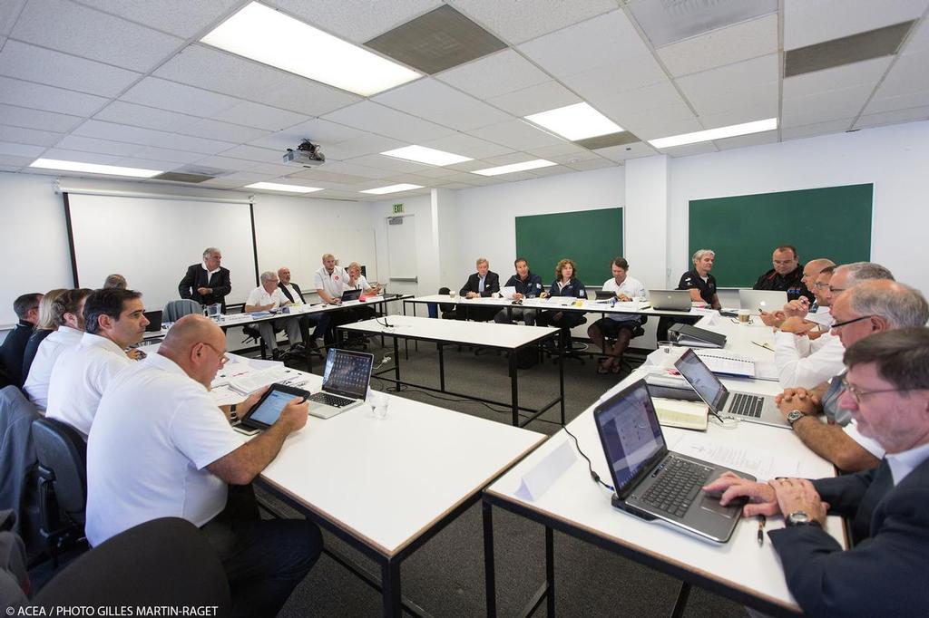 08/07/2013 - San Francisco (USA,CA) - 34th America's Cup - Jury Meeting, July 8 photo copyright ACEA - Photo Gilles Martin-Raget http://photo.americascup.com/ taken at  and featuring the  class