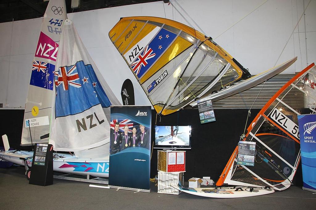 JP Tobin’s RX:Jo Aleh and Polly Powrie’s Olympic 470 - Hutchwilco Auckland Boatshow 2013 - Day 2 © Richard Gladwell www.photosport.co.nz