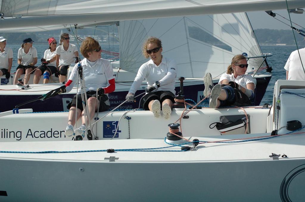 Meldgaard (DEN) to leeward of Hansen (NOR) heading upwind - 2013 Danish Open Ladies Cup photo copyright Susanne Johansen http://www.wimrs.com/ taken at  and featuring the  class