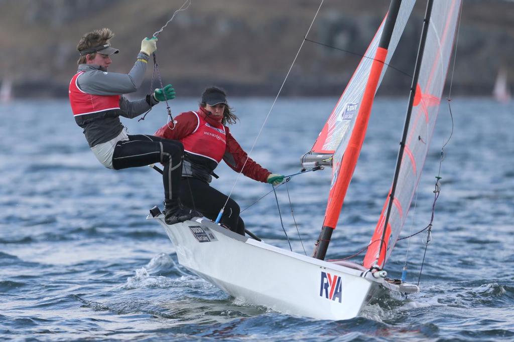 Image Credit Marc Turner
29er,8, Mimi EL-Khazindar, Ben Batten, Royal Lymington Yacht Club
Day 4, RYA Youth National Championships 2013 held at Largs Sailing Club, Scotland from the 31st March - 5 April. 
 photo copyright  Marc Turner /RYA http://marcturner.photoshelter.com/ taken at  and featuring the  class
