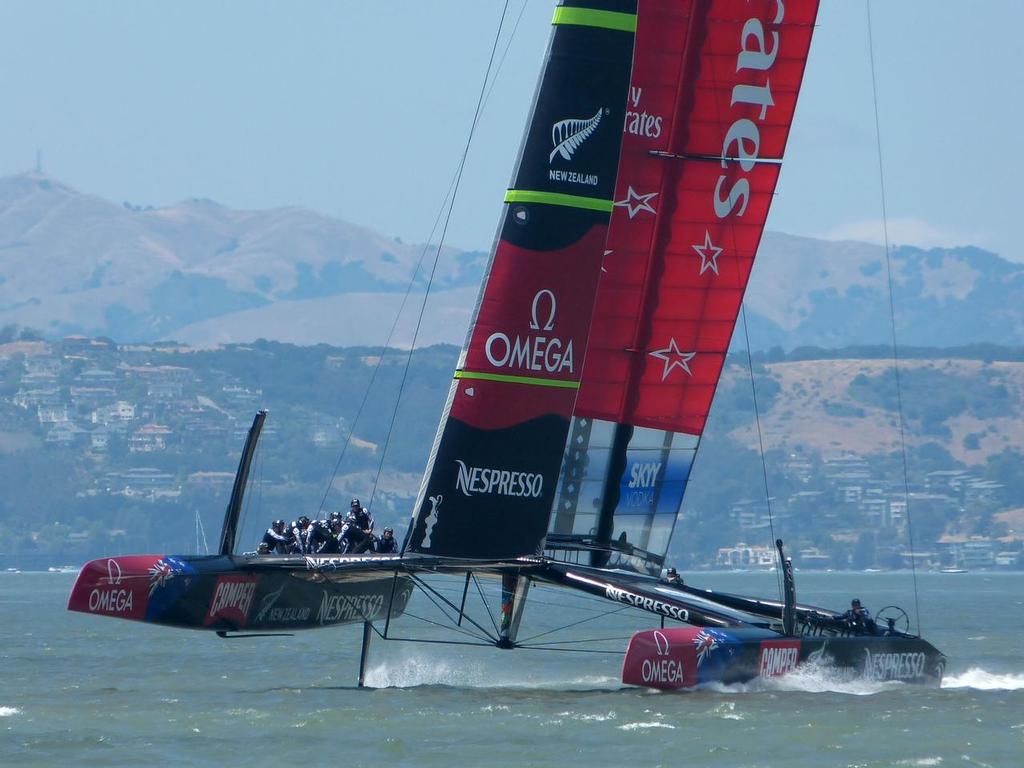 Emirates Team NZ earlier this week photo copyright John Navas  taken at  and featuring the  class