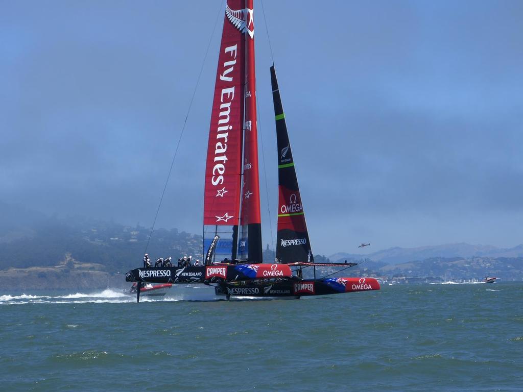 Emirates Team NZ - 2013 Louis Vuitton Cup, Round Robin 1, Race 2 photo copyright John Navas  taken at  and featuring the  class