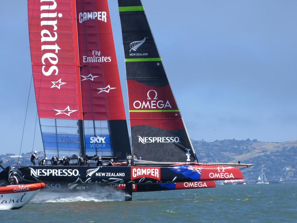 Emirates Team NZ - 2013 Louis Vuitton Cup, Round Robin 1, Race 2 photo copyright John Navas  taken at  and featuring the  class