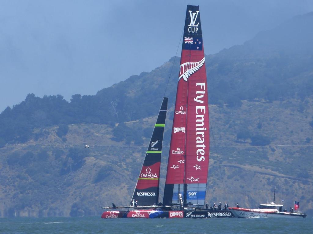 Emirates Team NZ - 2013 Louis Vuitton Cup, Round Robin 1, Race 2 photo copyright John Navas  taken at  and featuring the  class