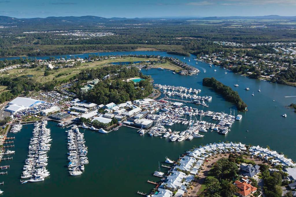 Aerial - 2013 Sanctuary Cove International Boat Show photo copyright Mark Burgin taken at  and featuring the  class