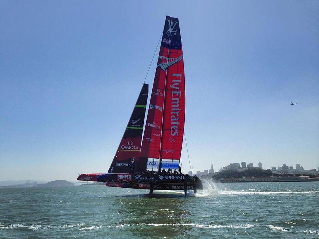 SFO May23 2013ETNZUpload241 - Emirates Team New Zealand, San Francisco May 23, 2013 photo copyright Chris Cameron/ETNZ http://www.chriscameron.co.nz taken at  and featuring the  class