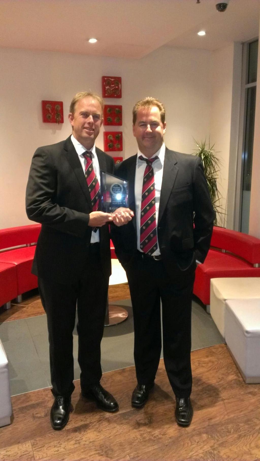 SYC's Brett James and Mark Riddell - Best Restaurant on a Marina in Australia Award 2013 2014 photo copyright Southport Yacht Club http://www.southportyachtclub.com.au taken at  and featuring the  class