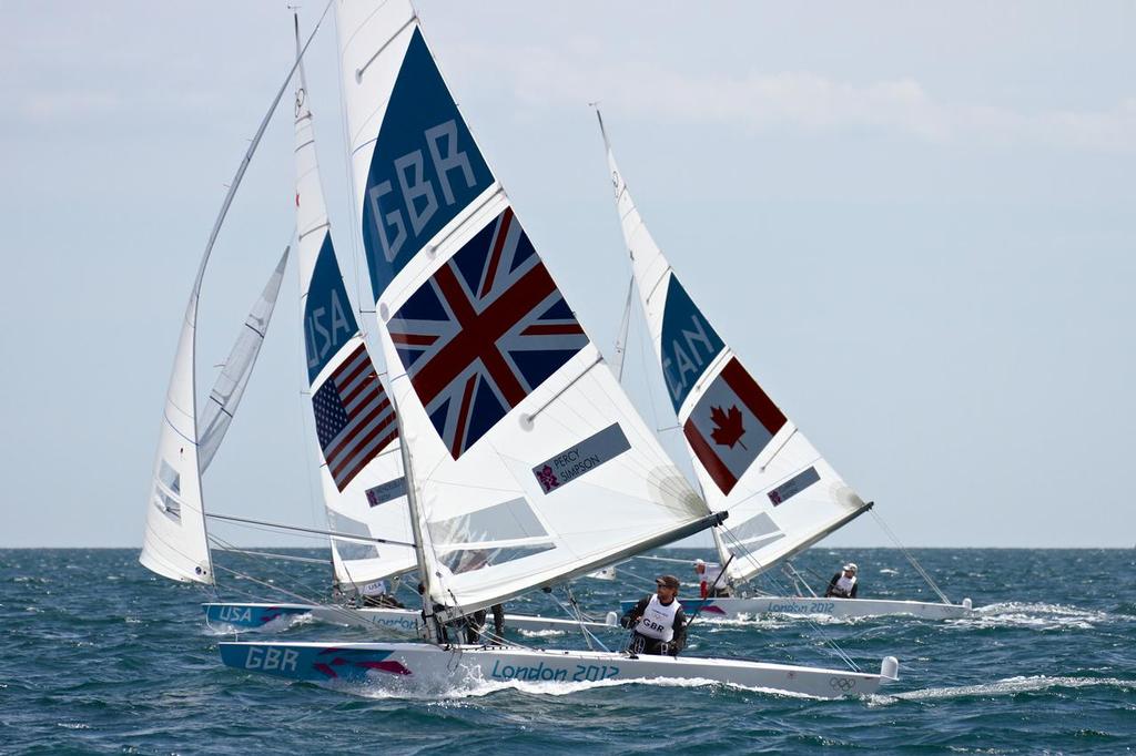 Iain Percy and Bart Simpson (GBR) excelled in the close competition of the Star Olympic fleet - 2012 Olympic regatta photo copyright Richard Gladwell www.photosport.co.nz taken at  and featuring the  class