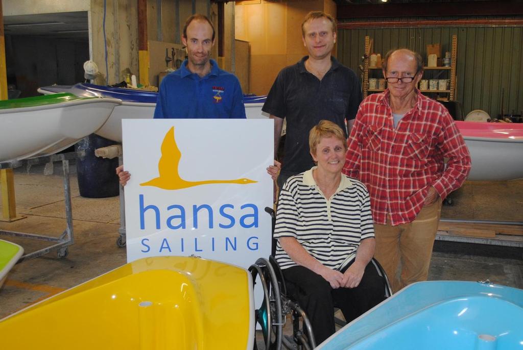 Tom Jacka (production) Vlad Gazdik (production) Chris Mitchell and Jackie Kay (Admin Manager) photo copyright Hansa Sailing Media taken at  and featuring the  class
