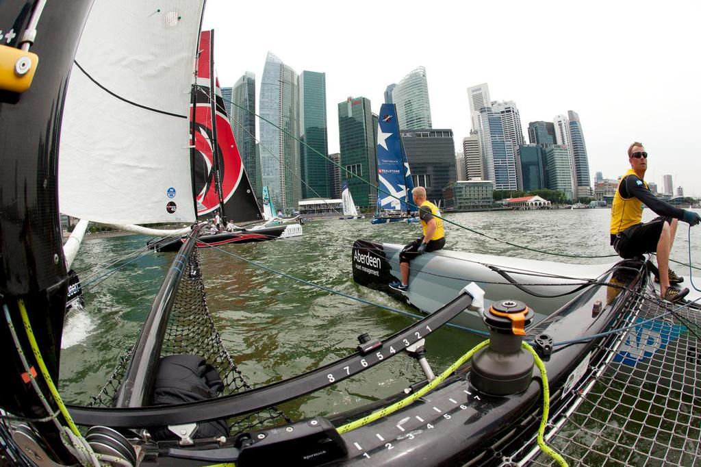 Extreme Sailing Series 2013, Act 2, Singapore © Guy Nowell http://www.guynowell.com