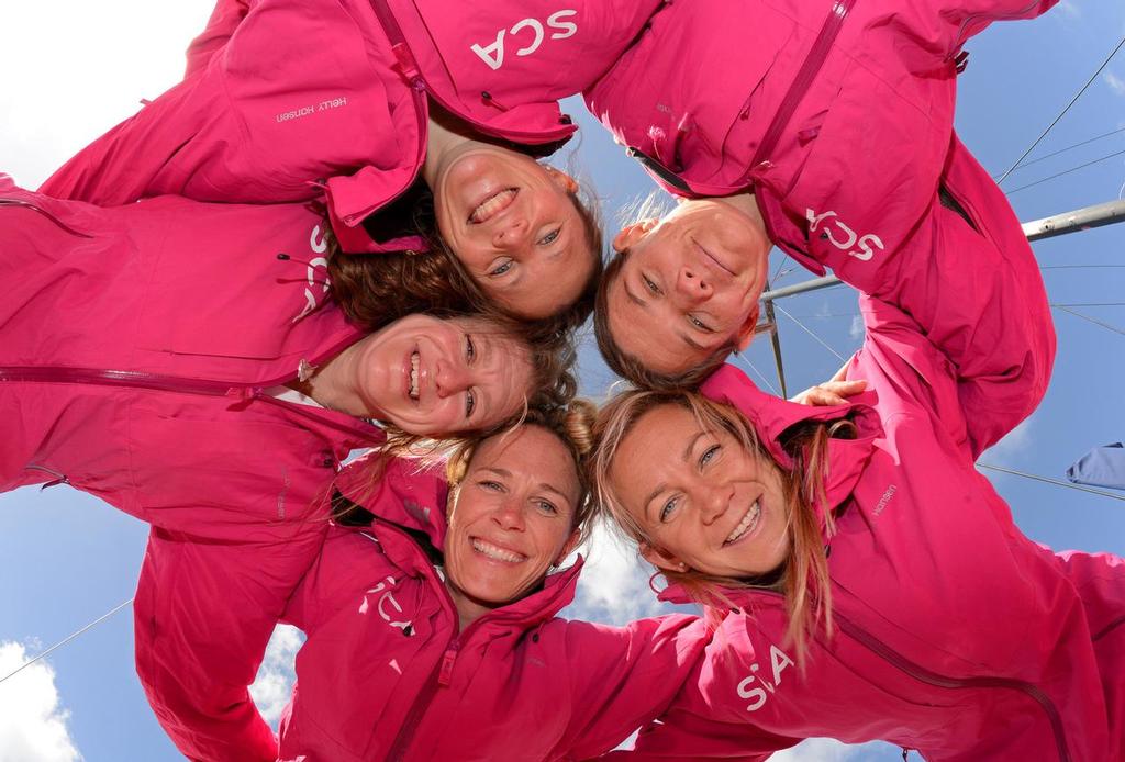 LANZAROTE, SPAIN - APRIL 04:  Team SCA  Crew Announcement on April 04, 2013 in Lanzarote, Spain. Team SCA, are an all female crew to compete in the Volvo Ocean Race in 2014/15 (Photo by Rick Tomlinson) photo copyright Rick Tomlinson/Volvo Ocean Race http://www.volvooceanrace.com taken at  and featuring the  class