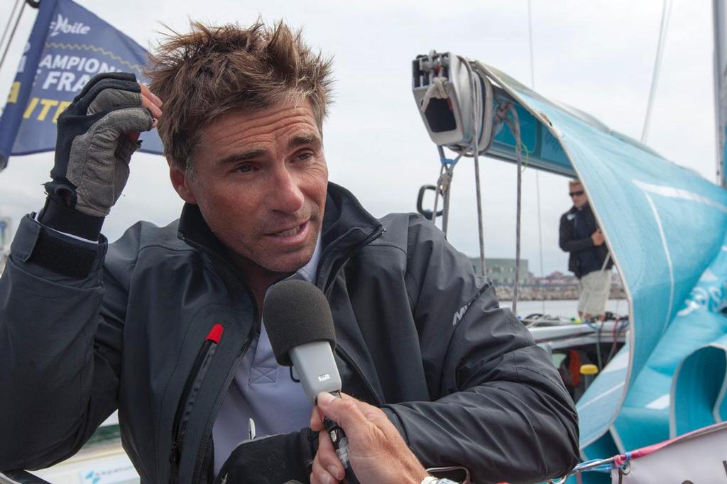 Fred Duthil, skipper du Figaro Sepalumic, 10eme de la 2eme etape de la Solitaire du Figaro-Eric Bompard cachemire 2013 entre Porto (Portugal) et Gijon(Espagne) - le 10/06/2013 photo copyright Martina Barnetova. taken at  and featuring the  class