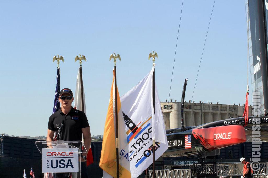 Oracle Team USA launches final AC72 in San Francisco © icupusa.com