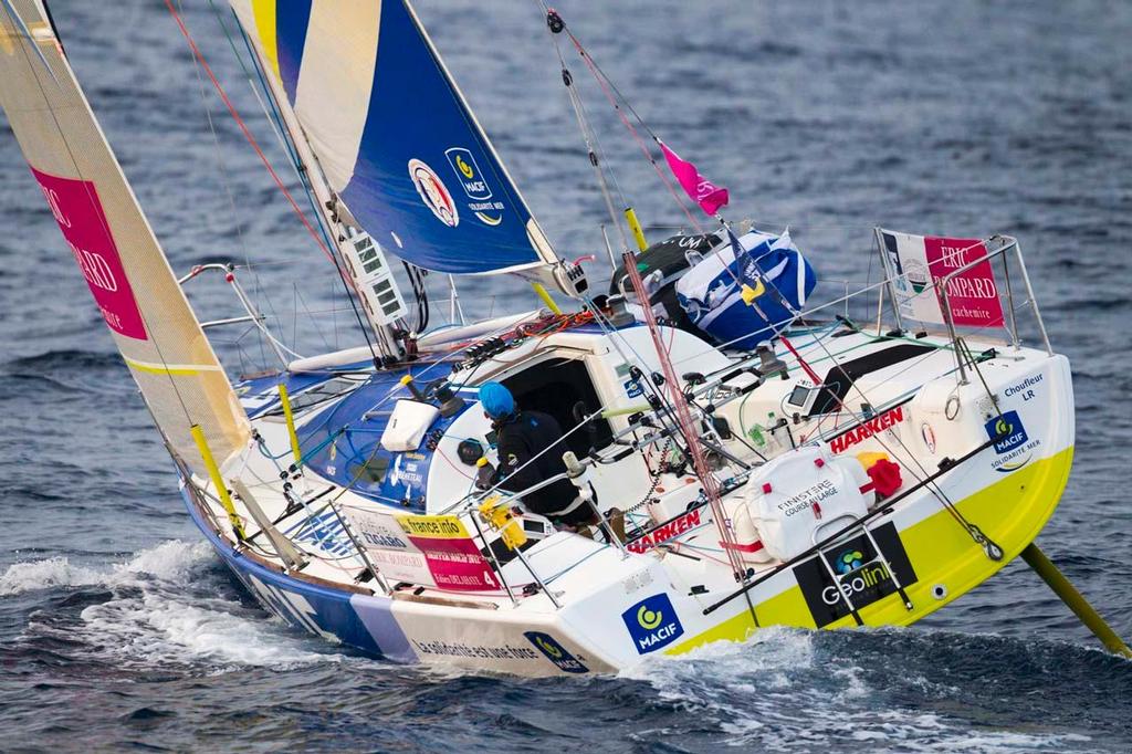 Fabien Delahaye, skipper du Figaro Skipper Macif 2012, lors de la 3eme etape de la Solitaire du Figaro-Eric Bompard cachemire 2013 © Alexis Courcoux