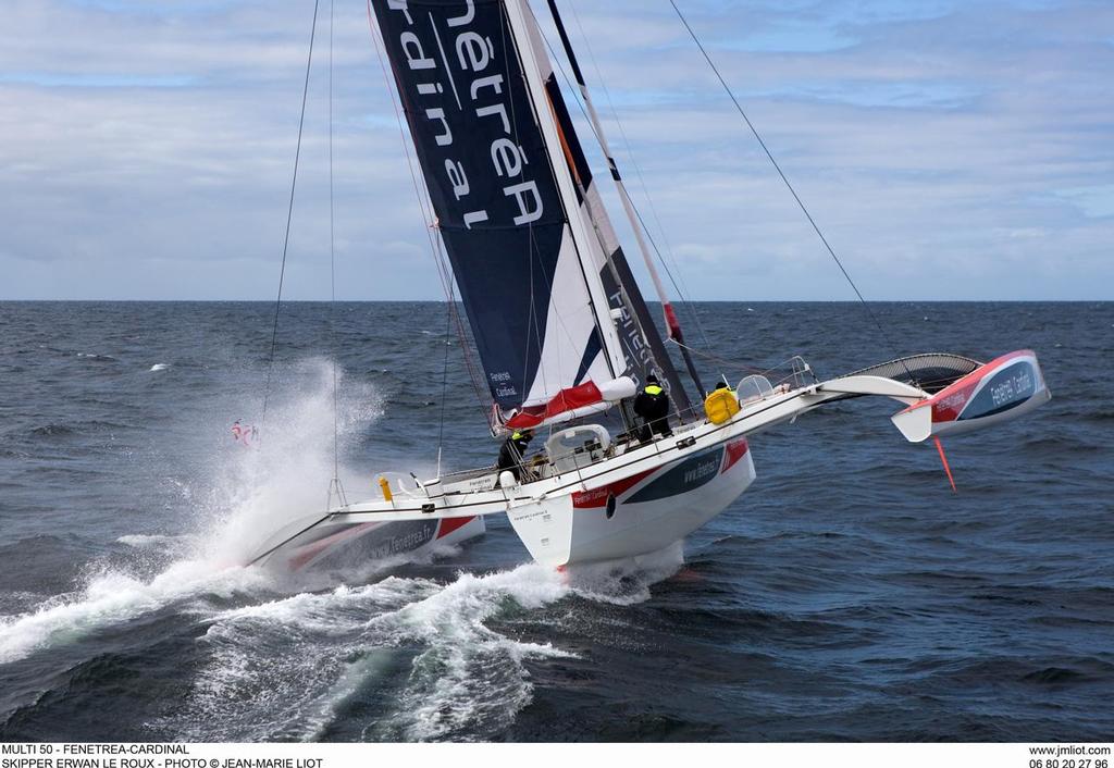 Multi 50 Trimaran FenêtréA -Cardinal - Skipper Erwan Le Roux © Jean-Marie Liot