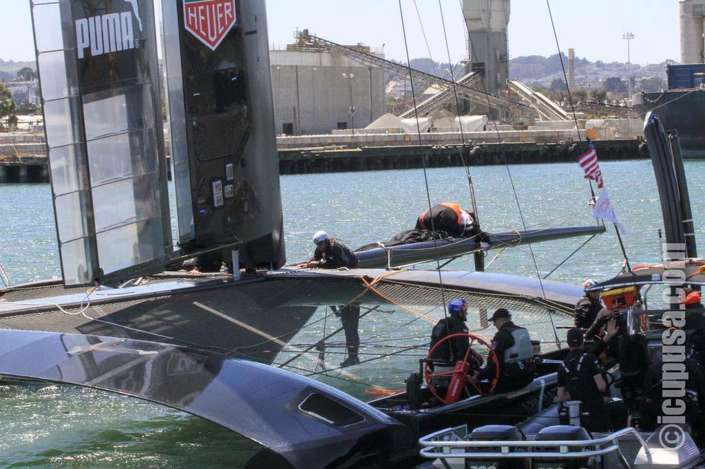 Oracle Team USA launches final AC72 in San Francisco © icupusa.com