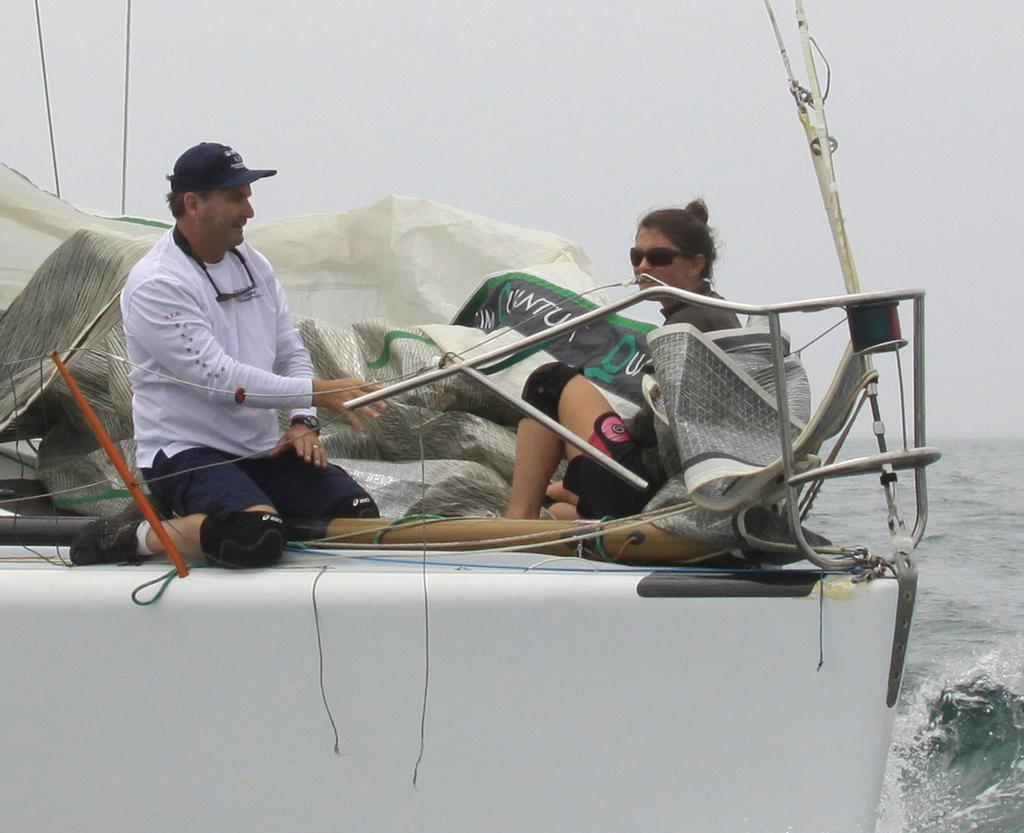 2013 Ullman Sails Long Beach Race Week-Far Niente had to drop out   with broken bow pulpit  © Rich Roberts / photo boat captain Mike Learned .