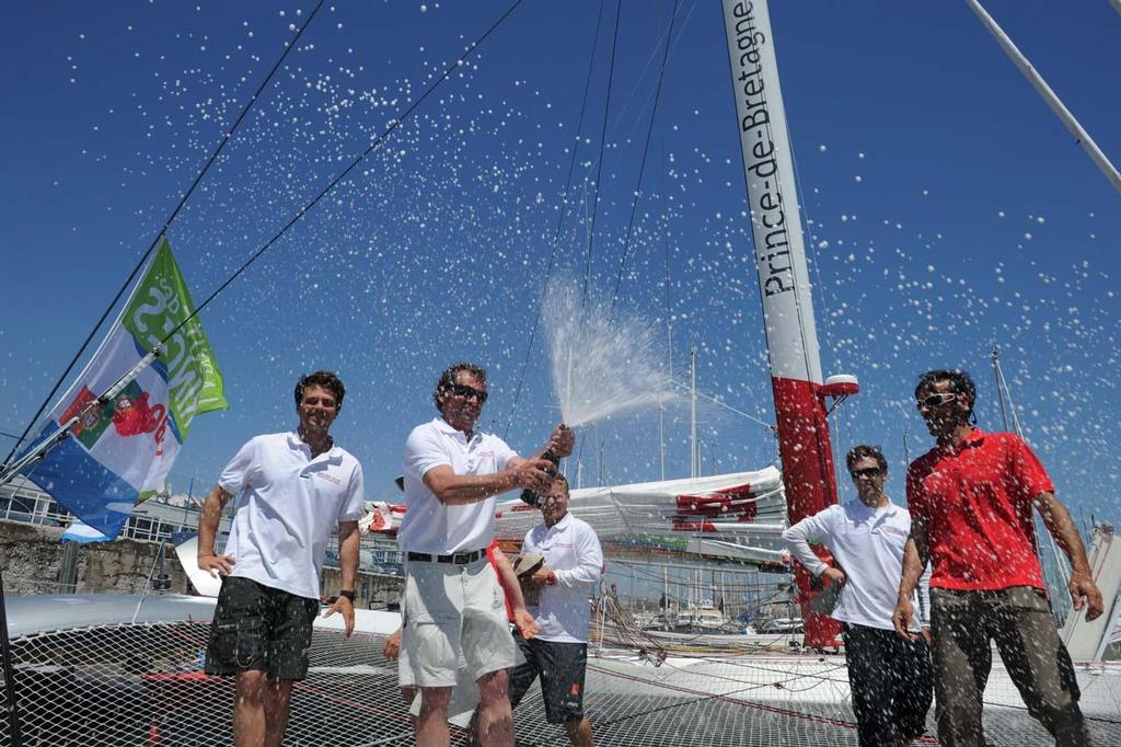 Maxi80 Prince de Bretagne - 2ème bateau à Lisbonne - 2013 Route des Princes photo copyright  Dominique Le Roux taken at  and featuring the  class