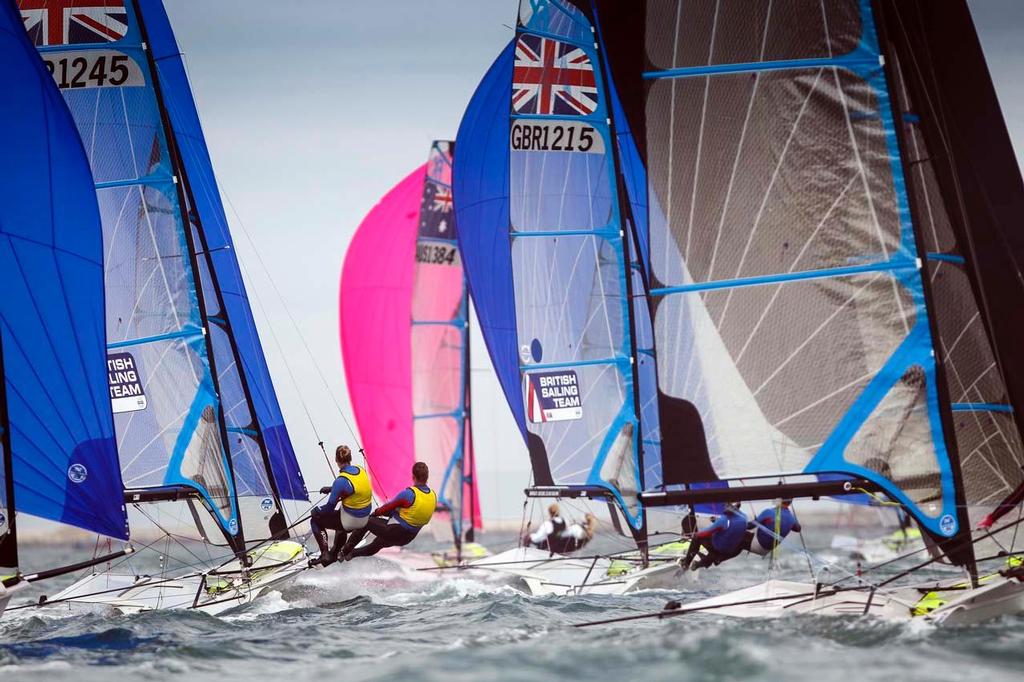 49erFX Fleet - 2013 Sail for Gold Regatta photo copyright  Paul Wyeth / RYA http://www.rya.org.uk taken at  and featuring the  class