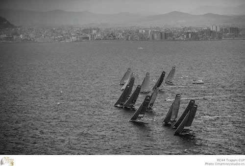 The storm rolls in over the RC44 fleet - 2013 RC44 Trapani Cup © RC44 Class/MartinezStudio.es
