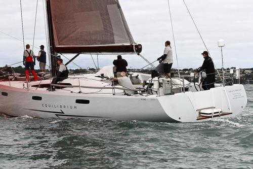 Equilibrium - Start Auckland Suva Race June 1, 2013 - Wired owner, Rob Bassett trimming © Richard Gladwell www.photosport.co.nz