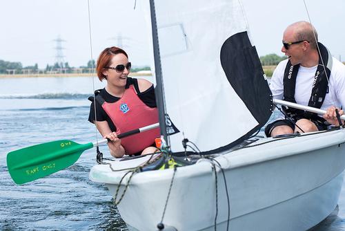 Team Volvo sailor Nick Thompson, a Rio 2016 medal hopeful in the Laser class with a first time sailor © Volvo Sailing Media