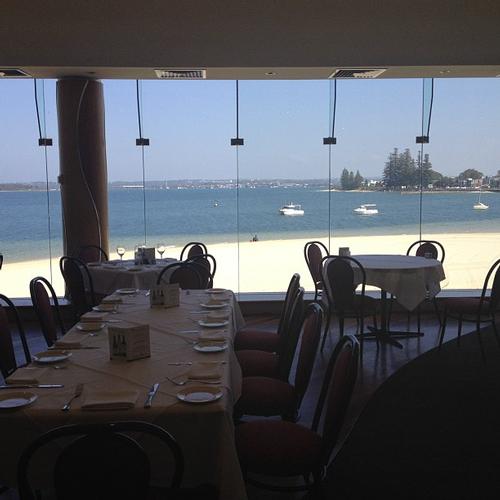 The function room of GRSC looking out over Botany Bay - 72nd Australian Sharpie Nationals © Marc Ablett
