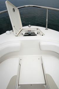 There is easy access to the anchor well with full stainless steel Bow rail. photo copyright Jarrod Day taken at  and featuring the  class
