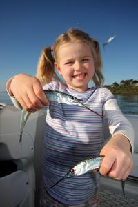 If you want an instant mile from your child, go garfishing. photo copyright Jarrod Day taken at  and featuring the  class