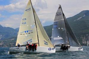 2013 Melges 24 Volvo Cup Act 4 photo copyright  Elena Giolai/Fraglia Vela Riva taken at  and featuring the  class