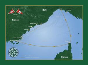 2013 Giraglia Rolex course map photo copyright SW taken at  and featuring the  class