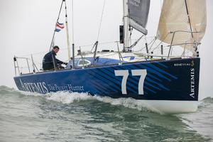 Jack Bouttell cuts through the gigantic swell of the Atlantic. photo copyright Guillaume Grange Audialog taken at  and featuring the  class