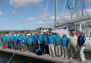 The entire crew from each vessel in the Lagoon Escapade. - 2013 Lagoon Escapade photo copyright  John Curnow taken at  and featuring the  class